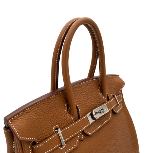 HERMES BIRKIN 30 GOLD TAURILLON CLEMENCE HAND BAG □N SHW 90286865 - PURPOSE