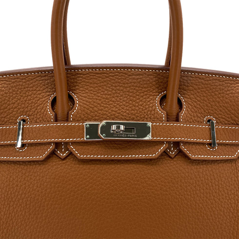 HERMES BIRKIN 30 GOLD TAURILLON CLEMENCE HAND BAG □N SHW 90286865 - PURPOSE