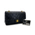 CHANEL VINTAGE CLASSIC FLAP MEDIUM CHAIN SHOULDER BAG BLACK LAMB SKIN 90286868 - PURPOSE
