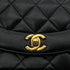 CHANEL VINTAGE DIANA SMALL CHAIN SHOULDER BAG BLACK LAMB SKIN 90286873 - PURPOSE
