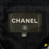 CHANEL COCO BUTTON NO COLLAR TWEED JACKET NAVY COTTON 34 P70 RTW 90286877