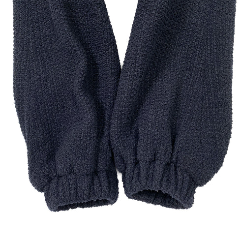 CHANEL COCO BUTTON NO COLLAR TWEED JACKET NAVY COTTON 34 P70 RTW 90286877