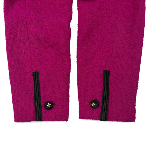 CHANEL VINTAGE COCO BUTTON TWEED JACKET PINK WOOL 36 RTW 90286878 - PURPOSE
