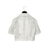 CHANEL VINTAGE COCO BUTTON FRONT SHORT SLEEVE BLOUSE WHITE GOLD COTTON RTW 90286880 - PURPOSE