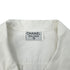 CHANEL VINTAGE COCO BUTTON FRONT SHORT SLEEVE BLOUSE WHITE GOLD COTTON RTW 90286880 - PURPOSE
