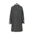 CHANEL PRE-OWNED 2009 OPEN FRONT TWEED COAT BLACK WHITE NYLON WOOL 34 09P RTW 90286881
