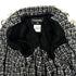 CHANEL PRE-OWNED 2009 OPEN FRONT TWEED COAT BLACK WHITE NYLON WOOL 34 09P RTW 90286881