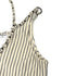 CHANEL SLEEVELESS STRIPE TOPS ECRU GRAY GOLD POLYESTER 36 08P RTW 90286884