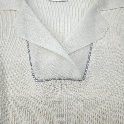 CHANEL COCOMARK KNIT TOPS WHITE COTTON 36 08C RTW 90286885