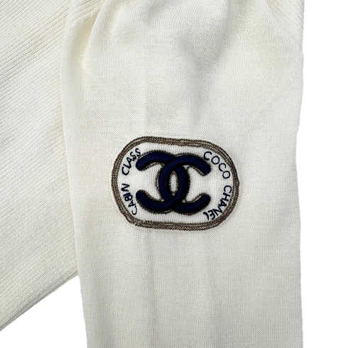 CHANEL COCOMARK KNIT TOPS WHITE COTTON 36 08C RTW 90286885