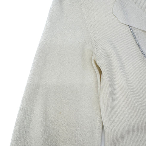 CHANEL COCOMARK KNIT TOPS WHITE COTTON 36 08C RTW 90286885