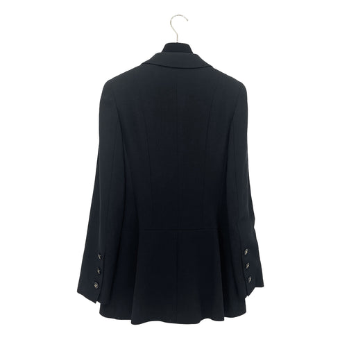 CHANEL VINTAGE COCO BUTTON FOUR POCKET WOOL JACKET BLACK 34 95P RTW 90286887 - PURPOSE