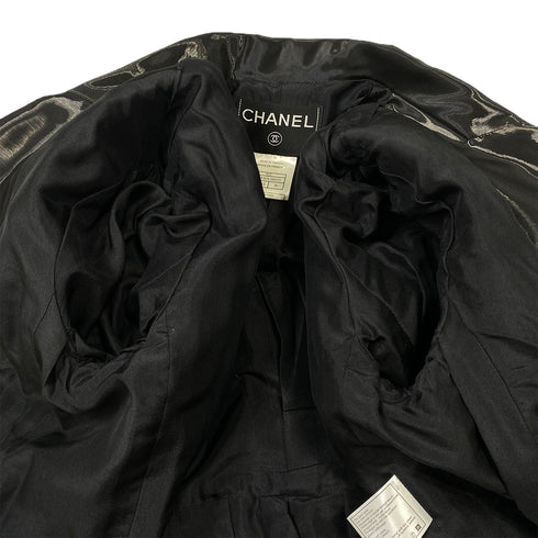 CHANEL VINTAGE COCO BUTTON JACKET BLACK ACETATE 36 00A RTW 90286888 - PURPOSE