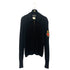 CHANEL VINTAGE COCOMARK LOGO PATCH ZIP LIB KNIT TOPS BLACK CASHMERE 44 96A RTW 90286890 - PURPOSE