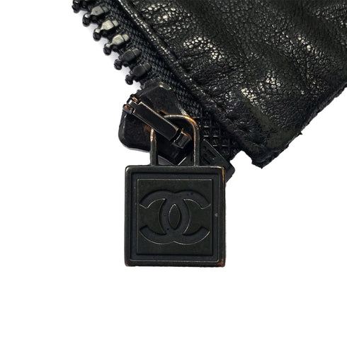 CHANEL JACKET BLACK LAMB SKIN 34 07A RTW 90286893