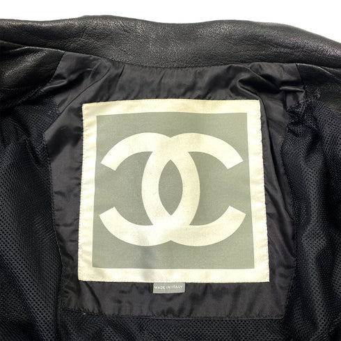 CHANEL JACKET BLACK LAMB SKIN 34 07A RTW 90286893