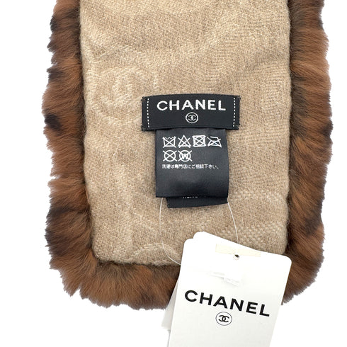 CHANEL OLYLAG WINTER SCARF COCOMARK BROWN LAPIN FUR ACCESSORY 90286897 - PURPOSE