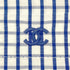 CHANEL COCOMARK GINGHAM CHECK BLOUSE BLUE WHITE COTTON RTW 90286902