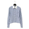 CHANEL COCOMARK GINGHAM CHECK BLOUSE BLUE WHITE COTTON RTW 90286902