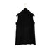 CHANEL VINTAGE PLEATED SLEEVELESS TOPS CLOVER GOLD BUTTON BLACK SILK 34 RTW 90286903 - PURPOSE