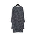 CHANEL COCO BUTTON TWEED JACKET SKIRT SET NAVY COTTON 36 P47 RTW 90286904