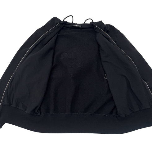 CHANEL ZIP HOODIE BACK COCO PARINT SEQUINS BLACK COTTON S P63 RTW 90286907