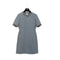 CHANEL VINTAGE COCOMARK HALF SLEEVE DRESS GRAY NYLON 44 98P RTW 90286909 - PURPOSE