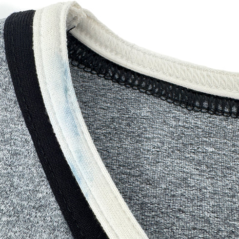 CHANEL VINTAGE COCOMARK HALF SLEEVE DRESS GRAY NYLON 44 98P RTW 90286909 - PURPOSE