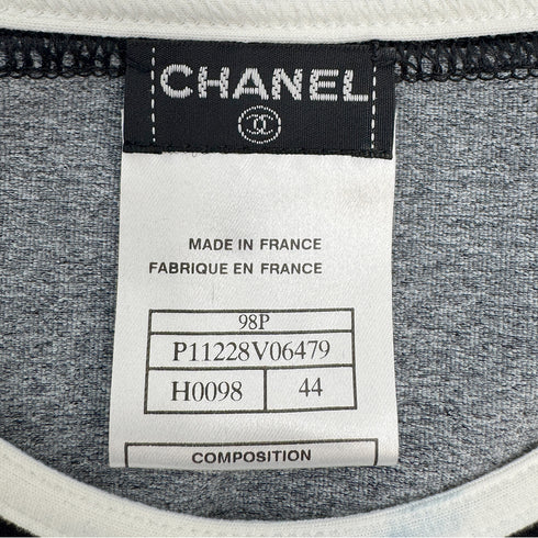 CHANEL VINTAGE COCOMARK HALF SLEEVE DRESS GRAY NYLON 44 98P RTW 90286909 - PURPOSE