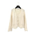 CHANEL KNITTING LACE CARDIGAN SKIRT SET IVORY CASHMERE 36 06C RTW 90286910