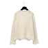 CHANEL KNITTING LACE CARDIGAN SKIRT SET IVORY CASHMERE 36 06C RTW 90286910