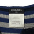 CHANEL BORDER DRESS COCO BUTTON NAVY COTTON 38 P47 RTW 90286911