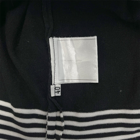 CHANEL COCOMARK BORDER SLEEVES TOPS BLACK COTTON 40 P10 RTW 90286912