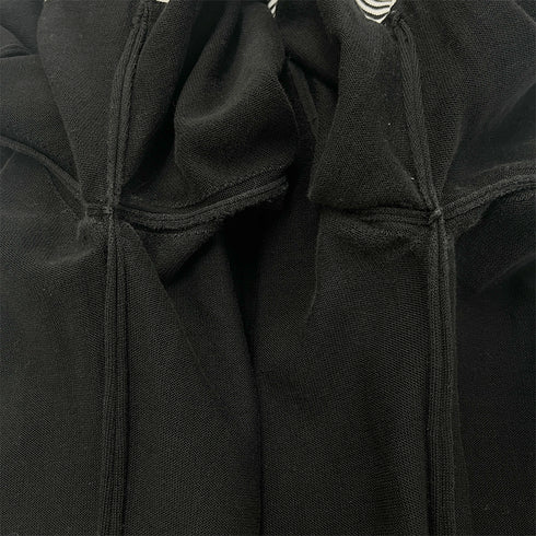 CHANEL COCOMARK BORDER SLEEVES TOPS BLACK COTTON 40 P10 RTW 90286912