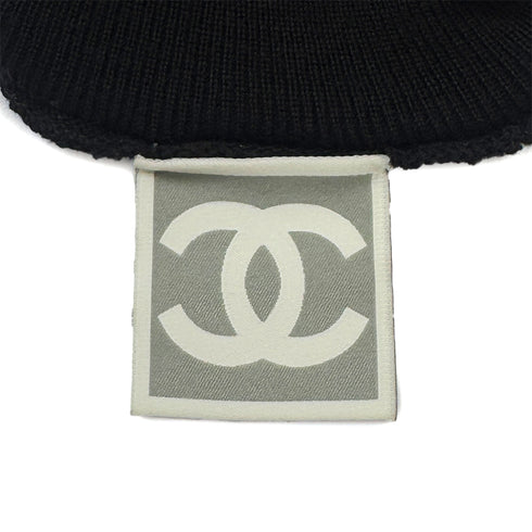 CHANEL VINTAGE COCOMARK LOGO KNIT SLEEVELESS TOPS BLACK WOOL 36 07A RTW 90286913 - PURPOSE
