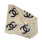 CHANEL VINTAGE SCARF COCOMARK BEIGE BLACK SILK 90286919 - PURPOSE