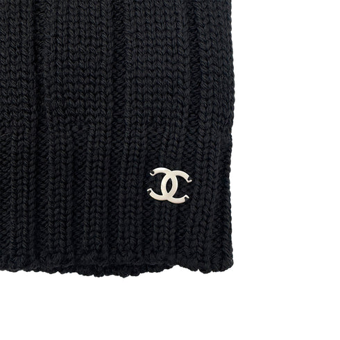 CHANEL VINTAGE COCOMARK TWIN KNIT SEQUINS CARDIGAN SLEEVELESS TOPS BLACK WOOL 38 99A RTW 90286925 - PURPOSE