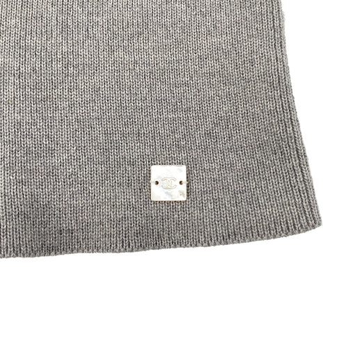 CHANEL VINTAGE COCOMARK CHOCOLATE BAR TURTLENECK KNIT GRAY WOOL 38 00A RTW 90286926 - PURPOSE