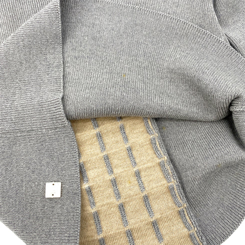 CHANEL VINTAGE COCOMARK CHOCOLATE BAR TURTLENECK KNIT GRAY WOOL 38 00A RTW 90286926 - PURPOSE