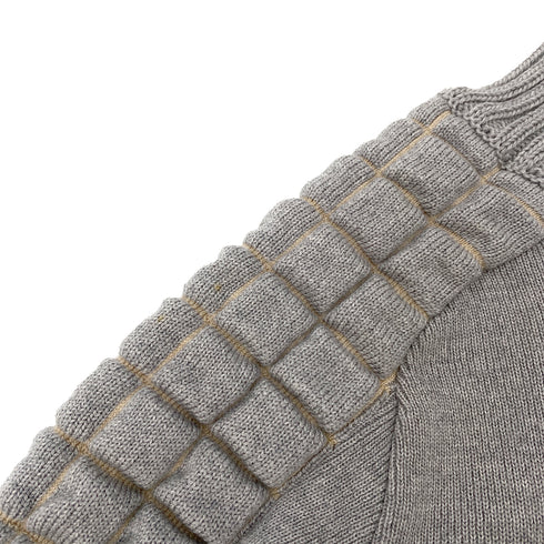 CHANEL VINTAGE COCOMARK CHOCOLATE BAR TURTLENECK KNIT GRAY WOOL 38 00A RTW 90286926 - PURPOSE