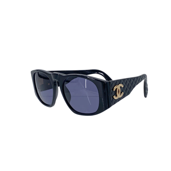 CHANEL VINTAGE SUNGLASSES COCOMARK MATELASSE BLACK EYEWEAR 90287070 - PURPOSE