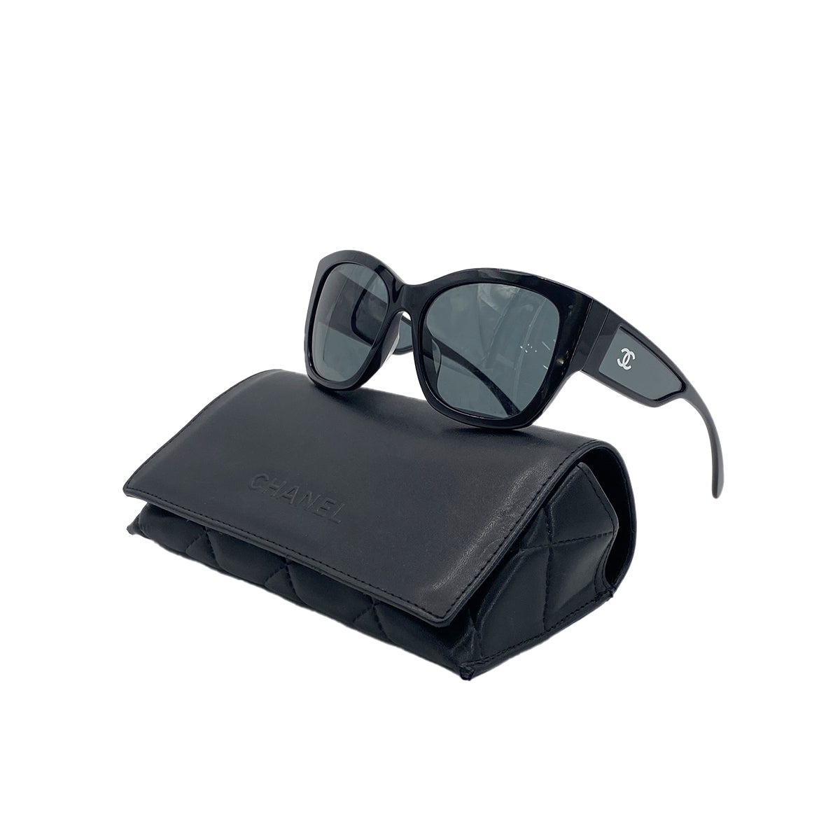 CHANEL VINTAGE SUNGLASSES COCOMARK BLACK EYEWEAR 90287072