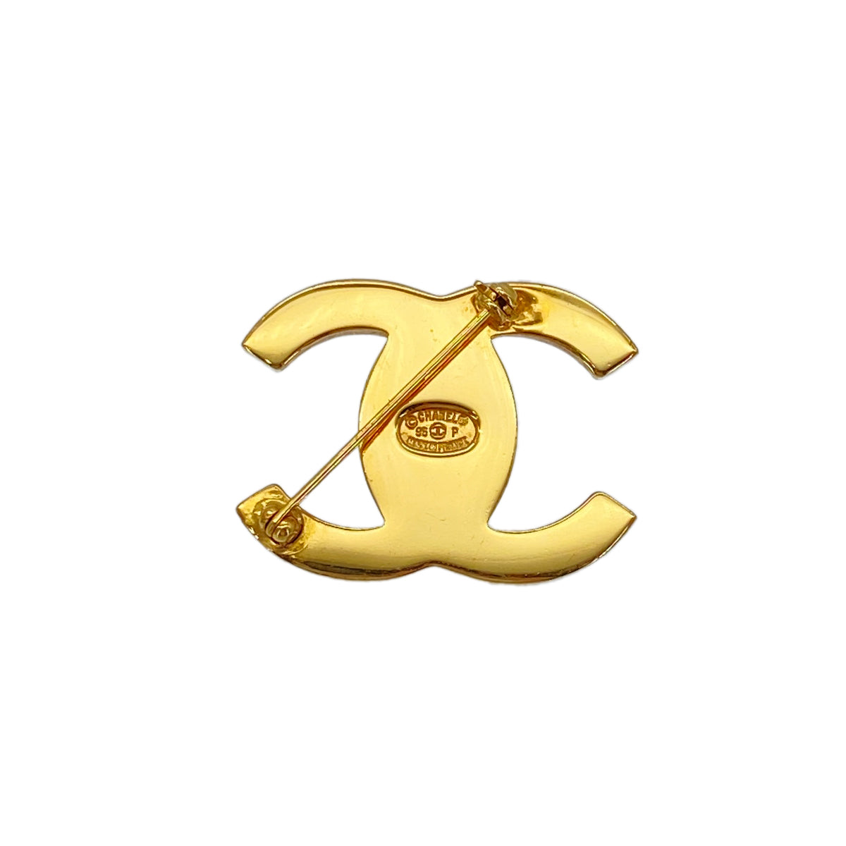 CHANEL VINTAGE COCOMARK BROOCH TURNLOCK ACCESSORY GOLD 96P 90287073