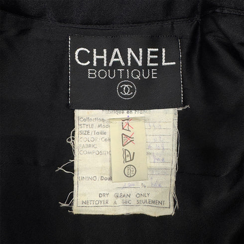 CHANEL VINTAGE COCO BUTTON FOUR POCKET DOWN COAT BLACK 38 RTW 90287075 - PURPOSE
