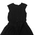 CHANEL PLEATED SLEEVELESS DRESS COCO BUTTON BLACK SILK 38 07P RTW 90287077