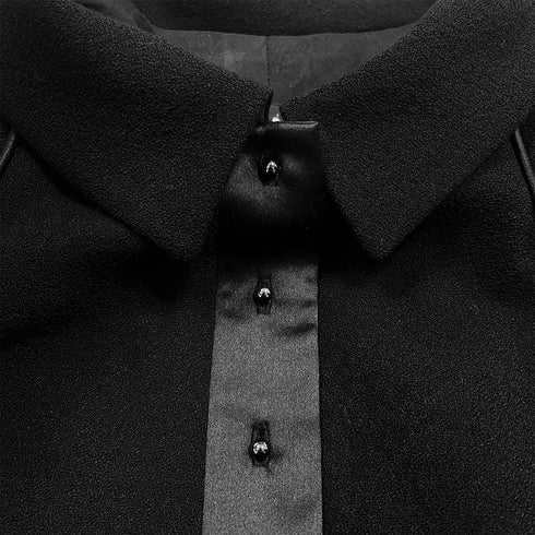 CHANEL COCO BUTTON JACKET BLACK WOOL 46 02A RTW 90287078