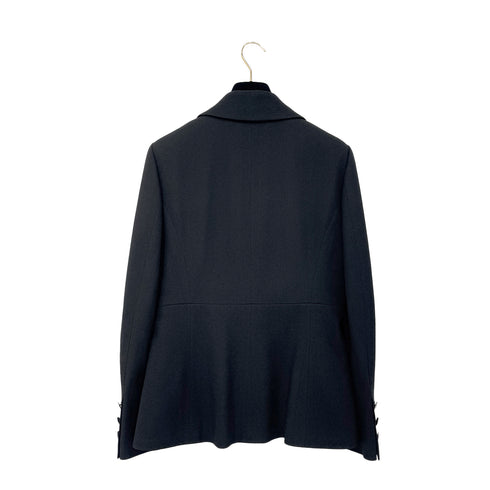 CHANEL VINTAGE DOUBLE BREASTED TAILORED JACKET BLACK ACETATE 42 03P RTW 90287079 - PURPOSE