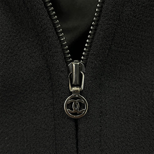 CHANEL VINTAGE COCO BUTTON JACKET BLACK WOOL 40 97A RTW 90287081 - PURPOSE