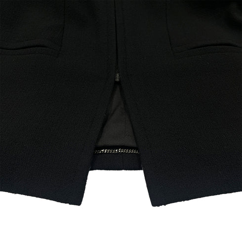 CHANEL VINTAGE COCO BUTTON JACKET BLACK WOOL 40 97A RTW 90287081 - PURPOSE