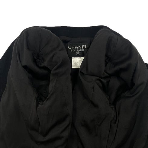 CHANEL VINTAGE COCO BUTTON JACKET BLACK WOOL 40 97A RTW 90287081 - PURPOSE